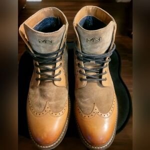 Mark Nason Tan and Brown Leather Boots